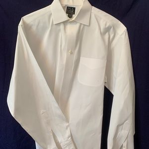 Jos A Bank white French Cuff Dress Shirt